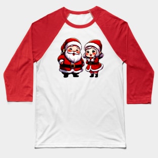 Happy Kawaii Santa Claus 06 Baseball T-Shirt